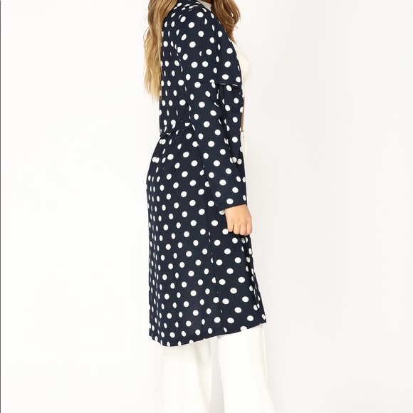 Flaunt That Polka Dot Jacket - Navy - Picture 3 of 8